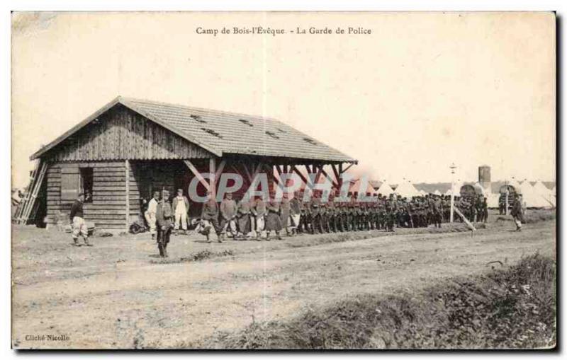 Old Postcard Army Camp Wood the Bishop Police Custody