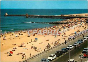 Postcard Modern Capbreton La Grande Plage with the boom and the new pier