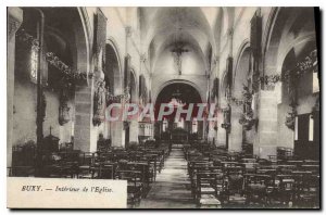 Postcard Old Buxy Interior of the Church