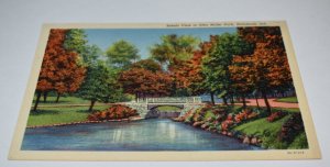 Scenic View in Glen Miller Park Richmond Indiana Postcard 3A-H10 Curt Teich