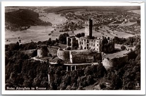 Ruine Konigftein Im Launus Germany Panorama Ruins Real Photo RPPC Postcard