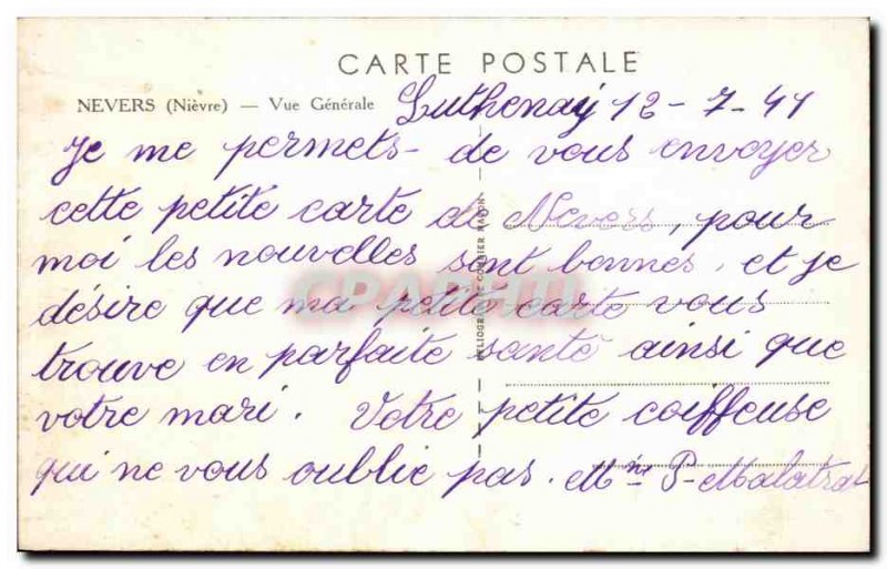 Old Postcard Nevers Vue Generale