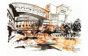 Postcard Tia Boon Sim Temasik Polytechnic Singapore The Book Of Urban Sketching