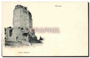 Old Postcard Nimes Tour Magne