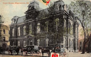 J55/ Hagerstown Maryland Postcard c1910 Court House Building 147