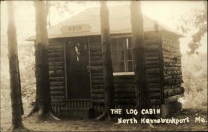North Kennebunkport Maine ME Log Cabin Vintage Real Photo Postcard