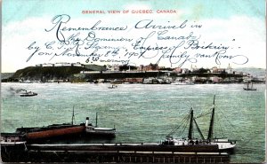 Canada General View Of Quebec Canada Vintage Postcard 09.78