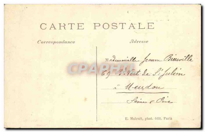 Old Postcard Paris Floods of January 1910 The pelouss mill Longchamps flooded...