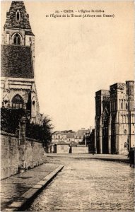 CPA Caen L'Eglise St.Gilles et l'Eglise de la Trinite FRANCE (1285785)