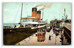 Postcard Viking New Turbine Steamer IOM Boat Y59