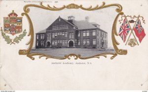 AMHERST, Nova Scotia, Canada, 1900-1910's; Amherst Academy, Coat Of Arms