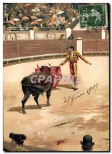 Old Postcard Bullfight Bullfight Pasando Muleta