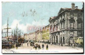 Old Postcard Marseille Quai du Port and the City
