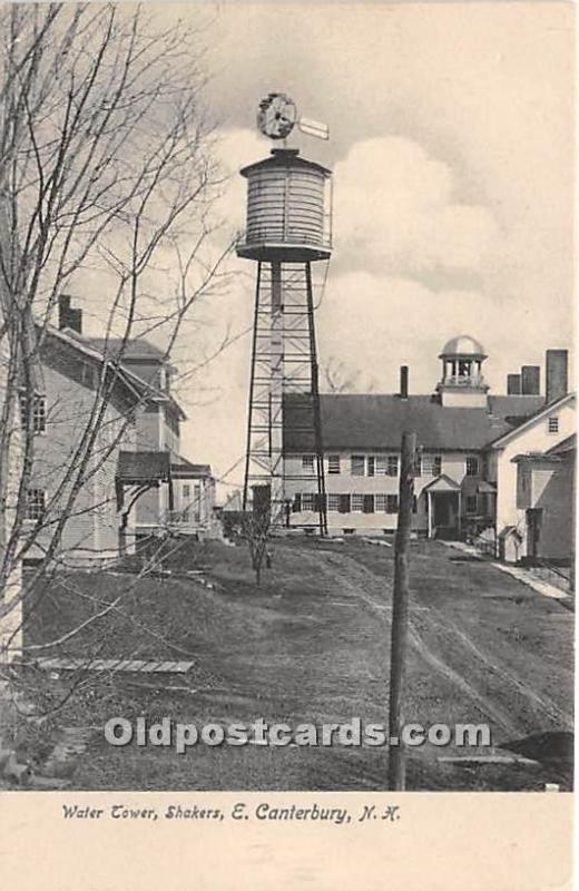 Water Tower Shakers East Canterbury, NH, USA Unused 