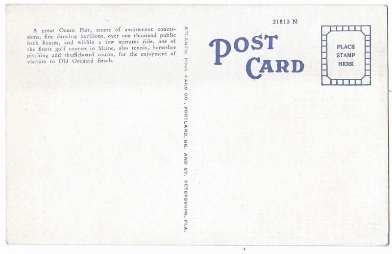 Looking West from the Pier Old Orchard Beach Maine