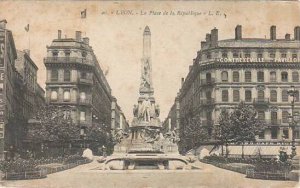 France Lyon La Place de la Republique 1915