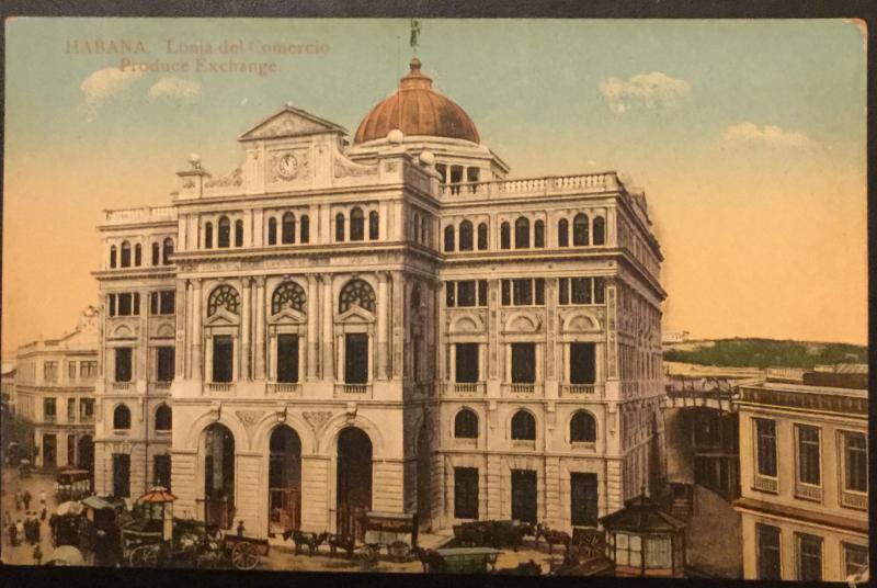 Postcard Unused Produce Exchange Havana Cuba No 19 LB