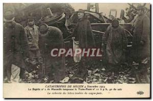 Old Postcard Train Disaster Melun November 4, 1913 Rapid n2 Marseille buffers...