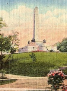 Lincoln Monument Oak Ridge Cemetery Springfield IL Vtg. Standard View Postcard