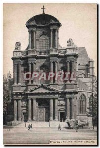 Postcard Old Paris church Saint Gervais