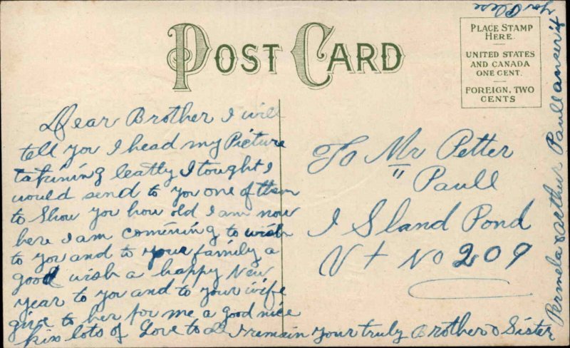 Patriotic New Year Wishes - Uncle Sam c1910 Postcard