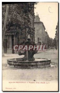 Old Postcard Aix en Provence fountain of hot water