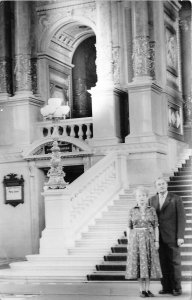 1950s RPPC Real Photo Postcard Couple at Opera House Playing Maria Stuart