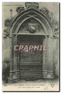 Old Postcard Picturesque Auvergne Besse Gate entrance to the Chateau de la Re...