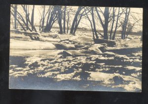 RPPC ALONG THE BLACK RIVER FLOODING REINBECH IOWA REAL PHOTO POSTCARD FLOOD