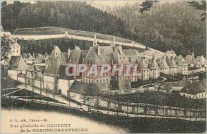 Old Postcard General view of the Convent of the Grande Chartreuse