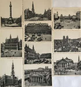 Vintage Bruselas 10 Foto Snapshots Tarjeta Postal Libro Albert Serie 2 RPPC