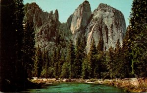 California Yosemite National Park Cathedral Rocks and Spires