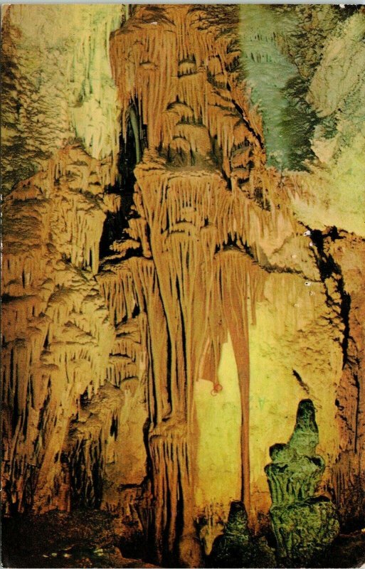 Lewis Clark Cavern Montana MT Brown Waterfall Postcard Cancel PM WOB Note VTG 