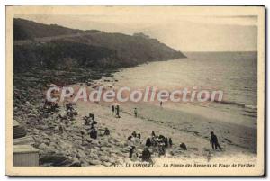 Old Postcard Le Conquet the Tip of the Foxes and Beach From Porthez