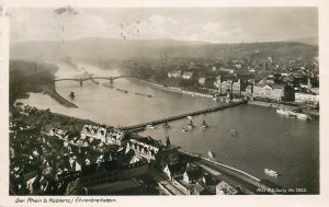 Sailing & navigation themed postcard Rhein Koblenz sailing vessel coal barge