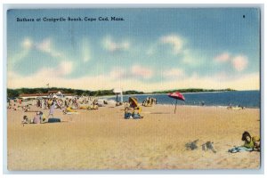 1941 Bathers at Craigville Beach Cape Cod Massachusetts MA Posted Postcard 