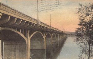 Hand-Colored Albertype, Concrete Bridge, Msg, Tulsa, Ok, Old Postcard