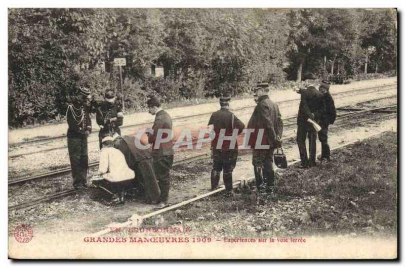 Old Postcard Army Maneuvers 1909 Experiences on the railway line