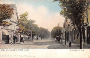 Wolfville Nova Scotia Canada Main Street Vintage Postcard AA59649