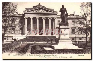 Postcard Old Marseille the Palace of Justice Statue of Berryer