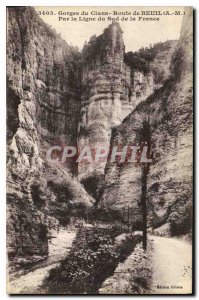 Old Postcard Cians Gorge Route Beuil A M For the South Line of France