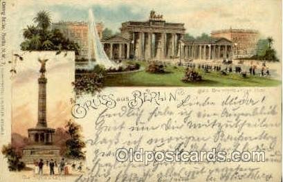 Berlin Gruss Aus Greetings From 1899 very small crease left top edge, light...