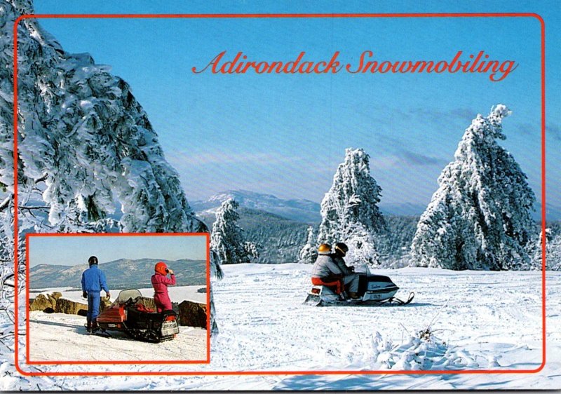 New York Adirondack Mountains Snow Mobiles