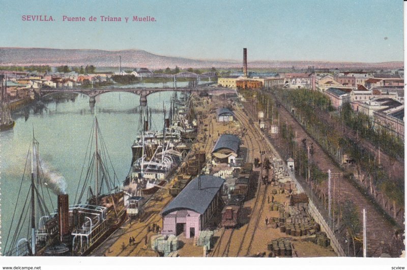 SEVILLA. Puente de Triana y Muelle , Spain , 00-10s