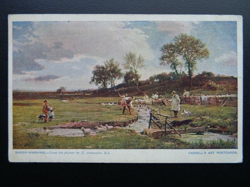 Farm & Country Life SHEEP WASHING in Steam - Old Postcard by Cassell