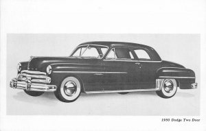 Postcard 1950 Dodge Two Door automobile Advertising TR24-2544