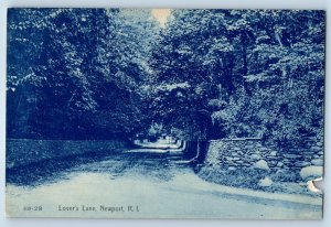 1905 Newport Rhode Island RI Vintage Postcard Lover's Lane Road Street Trees