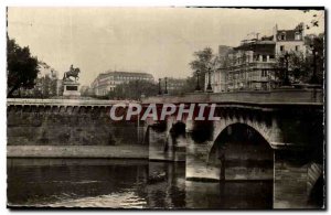 Old Postcard Paris Pont Neuf Seen From The Riverbank Of The Seine