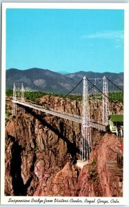 Postcard - Suspension Bridge from Visitors Center, Royal Gorge - Colorado