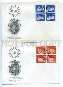 440620 Switzerland 1968 set FDC historical buildings monuments block four stamps